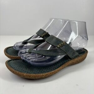 Børn Women's US 6M/36.5 Dark Blue Comfort Open Toe Thong Flip Flop Sandal W42248